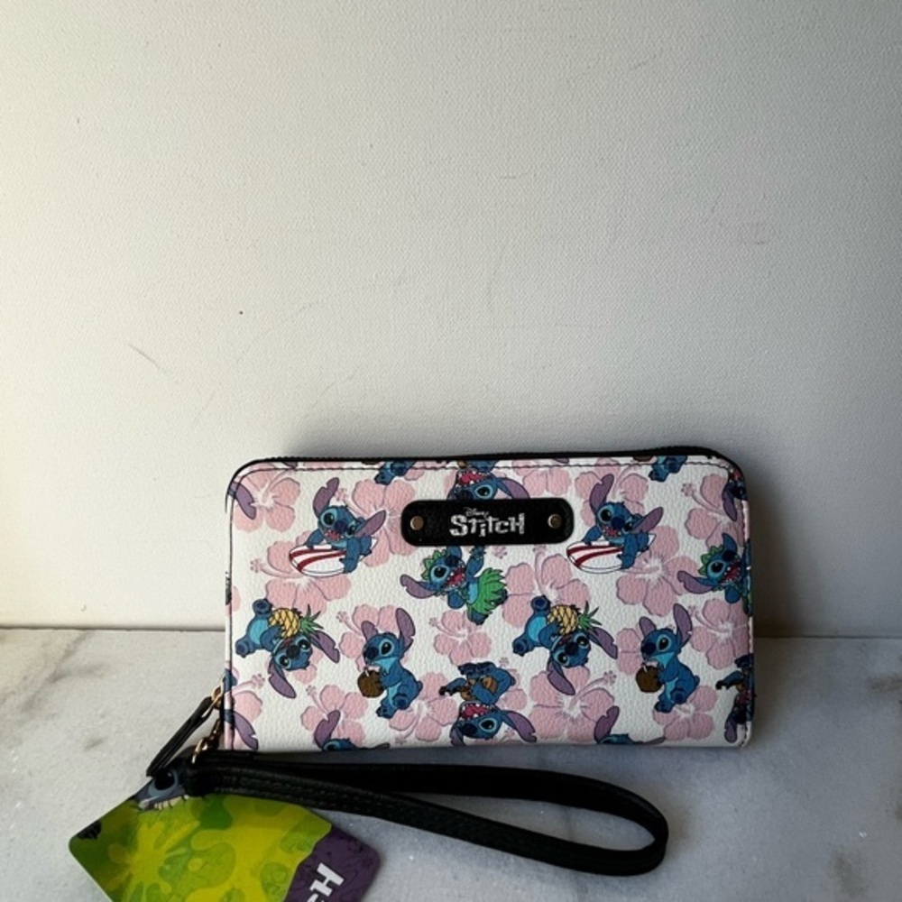 Stitch Floral Wristlet Wallet Disney - Picture 2 of 8